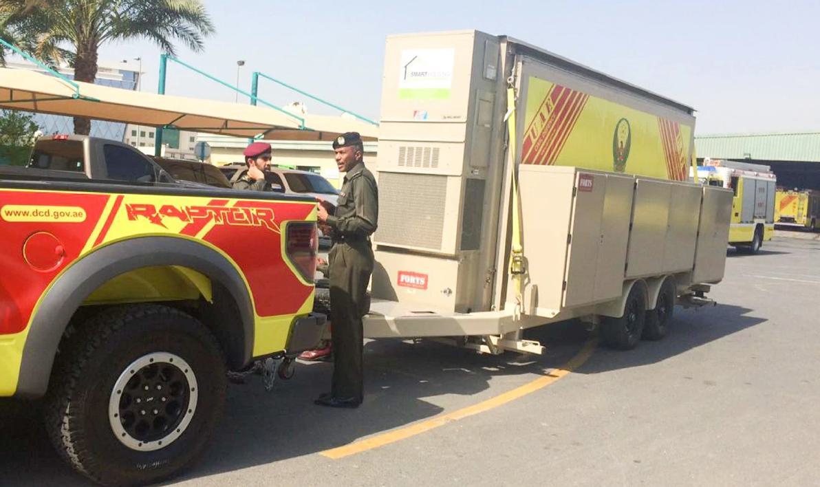 FORTS shelter deployment in Dubai, photographed in the product catalog