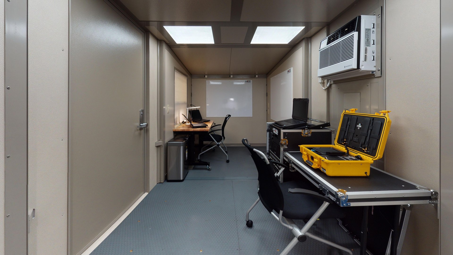 Actual ACE C2 interior with workstations
