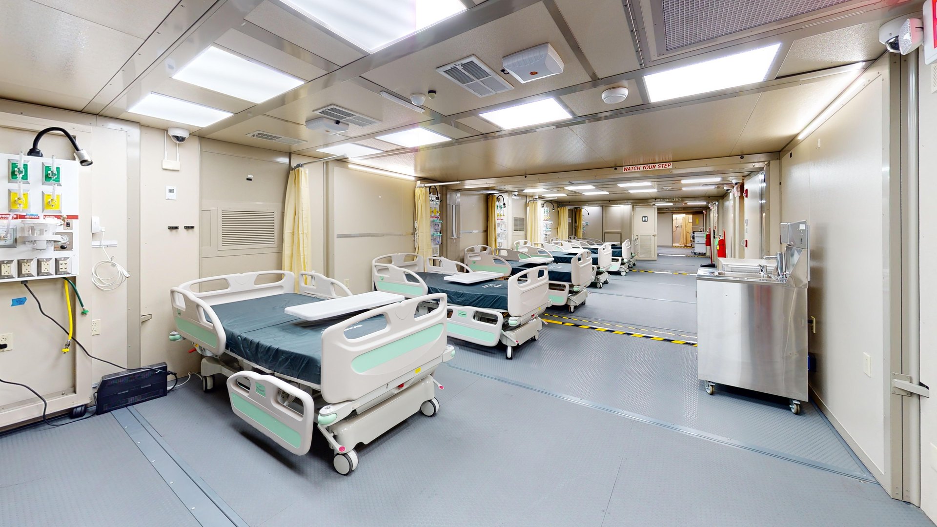 Actual VA mobile hospital MICU interior